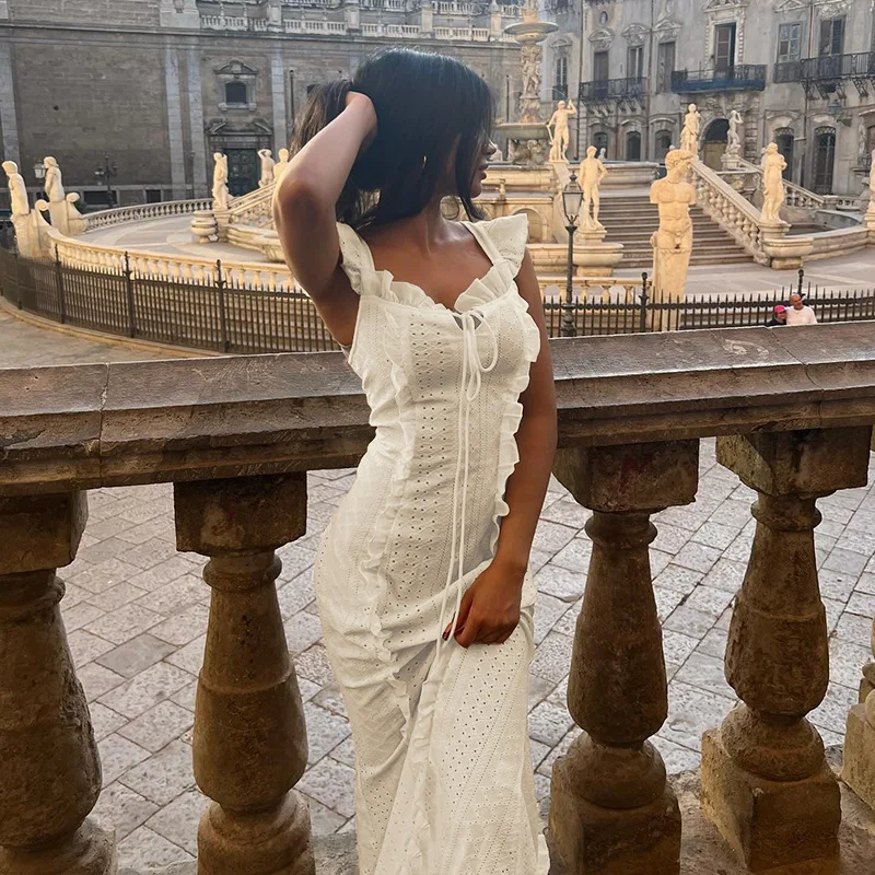 Elegant Women Lace Maxi Dresses Fashion Sleeveless Sexy Strap V-Neck Slim Spring Summer Bodycon Casual A-Line French Vestidos
Elegant Women Lace Maxi Dresses Fashion Sleeveless Sexy Strap V-Neck Slim Spring Summer Bodycon Casual A-Line French Vestidos