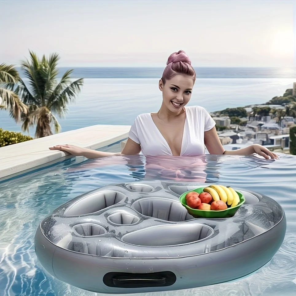 Inflatable Pool Party Bar with Drink Holders & Serving Tray, Heavy-Duty PVC Floating Island, All-Season Fun for Summer
Inflatable Pool Party Bar with Drink Holders & Serving Tray, Heavy-Duty PVC Floating Island, All-Season Fun for Summer