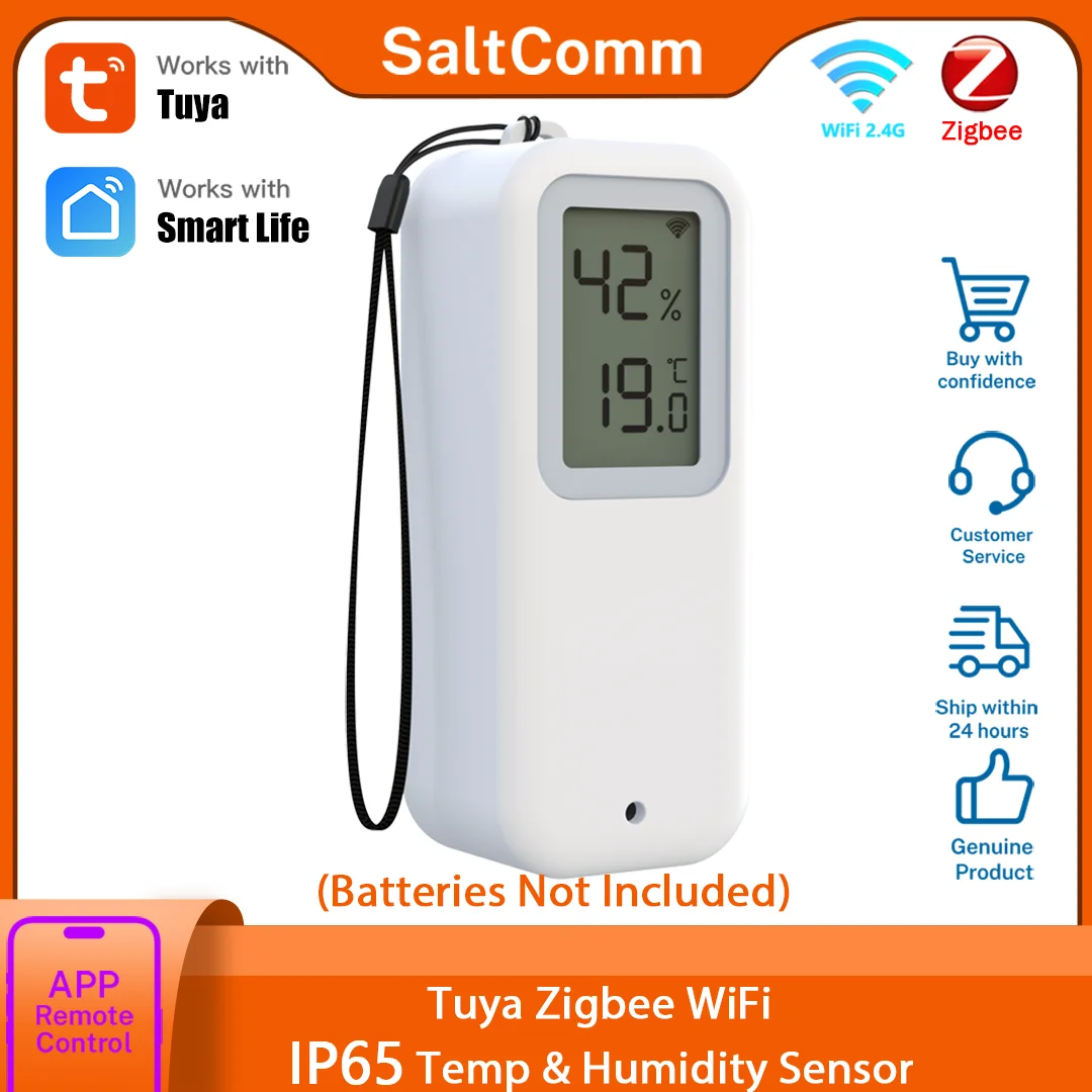 Tuya WiFi Zigbee Temp/Humidity Sensor, IP65 Waterproof LCD, Smart Life Compatible, Indoor/Outdoor
Tuya WiFi Zigbee Temp/Humidity Sensor, IP65 Waterproof LCD, Smart Life Compatible, Indoor/Outdoor