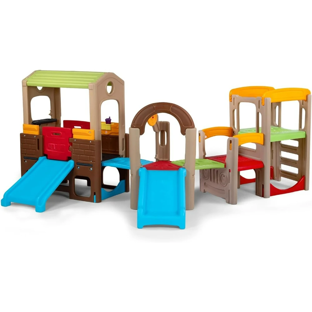 Playhouse, Easy Assembly and Sturdy, Long-lasting Construction, Slides, Climbing Ramps and More, Playhouses for Kids
Playhouse, Easy Assembly and Sturdy, Long-lasting Construction, Slides, Climbing Ramps and More, Playhouses for Kids