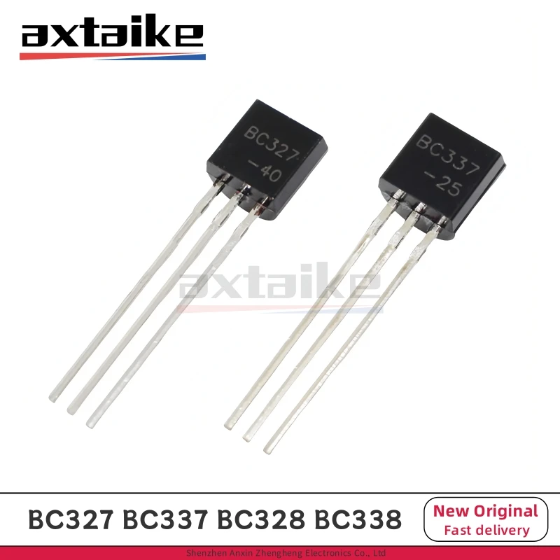 50PCS BC327 BC337 BC328 BC338 -25 -40 -16 TO-92 NPN PNP 625mW 800mA 25V 45V 0.8A DIP General Purpose Bipolar Transistors 
50PCS BC327 BC337 BC328 BC338 -25 -40 -16 TO-92 NPN PNP 625mW 800mA 25V 45V 0.8A DIP General Purpose Bipolar Transistors