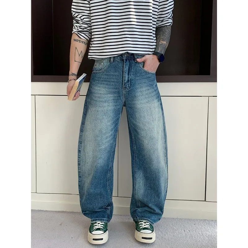 Summer Wide Leg Washed Jeans Men Street Trousers Loose Casual American Retro Denim Pant Spring Comfortable Baggy Pant Steeetwear
Summer Wide Leg Washed Jeans Men Street Trousers Loose Casual American Retro Denim Pant Spring Comfortable Baggy Pant Steeetwear