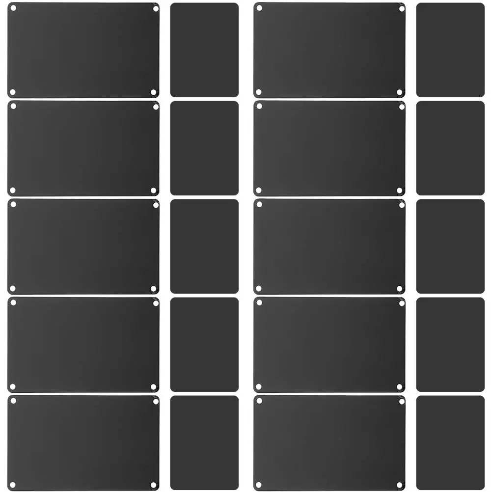 Black Aluminum Paint Sign 100x60mm 0.5mm 4 Hole Blank Metal Name Plate for Door Wall DIY Engraving Office Decor Restaurant
Black Aluminum Paint Sign 100x60mm 0.5mm 4 Hole Blank Metal Name Plate for Door Wall DIY Engraving Office Decor Restaurant
