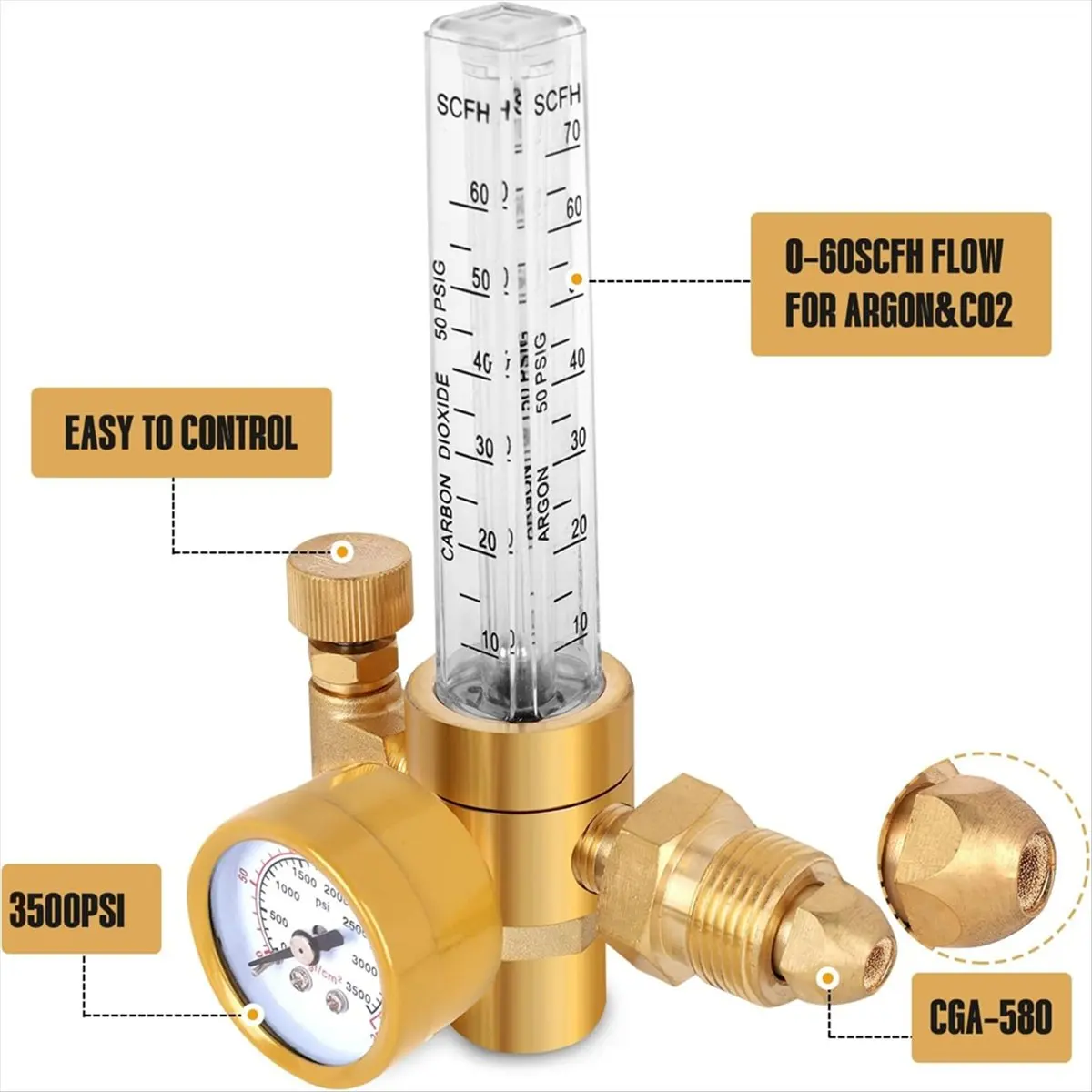 COFA /CO2 Mig Tig Meter Gas Regulator Gauge Welding Weld CGA580 Inlet Connection
COFA /CO2 Mig Tig Meter Gas Regulator Gauge Welding Weld CGA580 Inlet Connection