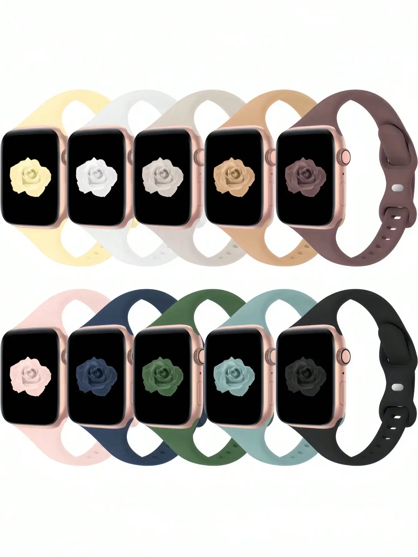 10pcs Bands, 38/40/41/42/44/45/46/49mm Series 11/10/9/8/7/6/SE/SE2/SE3 Ultra 2/Ultra 3, Ultra-Thin Breathable Sports Strap, Elegant Gift
10pcs Bands, 38/40/41/42/44/45/46/49mm Series 11/10/9/8/7/6/SE/SE2/SE3 Ultra 2/Ultra 3, Ultra-Thin Breathable Sports Strap, Elegant Gift