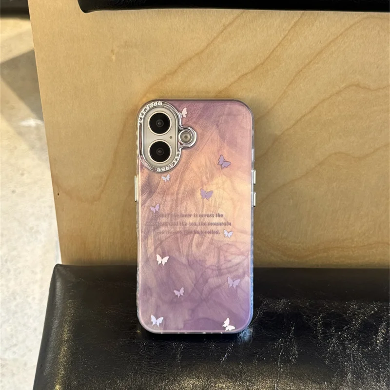 Luxury Plating Frame Purple Butterfly Phone Case For iPhone 16 15 Pro 12 13 14 11 Pro Max Cover Shockproof Cute Protective Cases
Luxury Plating Frame Purple Butterfly Phone Case For iPhone 16 15 Pro 12 13 14 11 Pro Max Cover Shockproof Cute Protective Cases