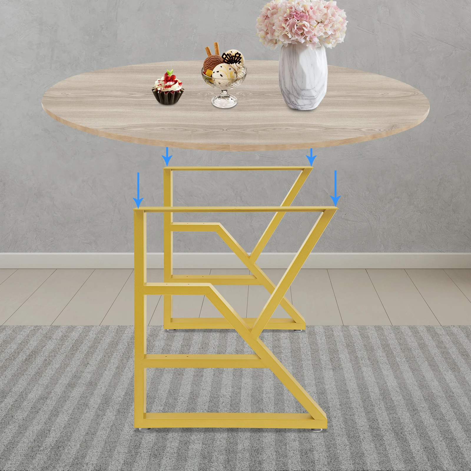 2PCS Three-layer Metal K-shaped Table Legs 28 Inches Indoor Furniture Table Legs Maximum Load Capacity 200KG
2PCS Three-layer Metal K-shaped Table Legs 28 Inches Indoor Furniture Table Legs Maximum Load Capacity 200KG