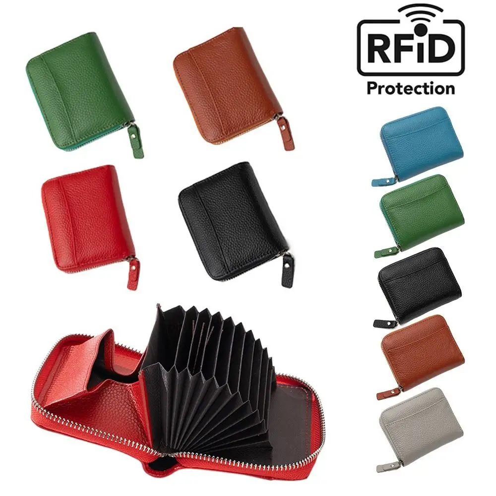 Solid Color High Quality Cowhide Wallets Top RFID Genuine Leather Purse Multi-function Luxury Coin Card Holder Men/Women
Solid Color High Quality Cowhide Wallets Top RFID Genuine Leather Purse Multi-function Luxury Coin Card Holder Men/Women