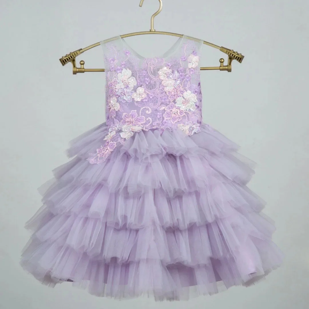 Customized Lavender Flower Girl Dresses For Wedding Layered Tulle Floral Appliques Puffy Kids Birthday Party Banquet Prom Gown
Customized Lavender Flower Girl Dresses For Wedding Layered Tulle Floral Appliques Puffy Kids Birthday Party Banquet Prom Gown