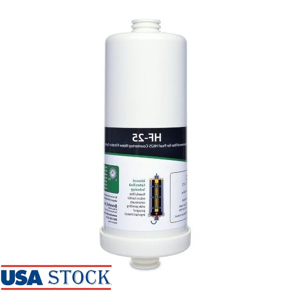 Сменный фильтр H2O Pearl Carbon Block HF-25, совместимый с H625, простая установка системы фильтрации воды, усовершенствованный уголь 
Сменный фильтр H2O Pearl Carbon Block HF-25, совместимый с H625, простая установка системы фильтрации воды, усовершенствованный уголь