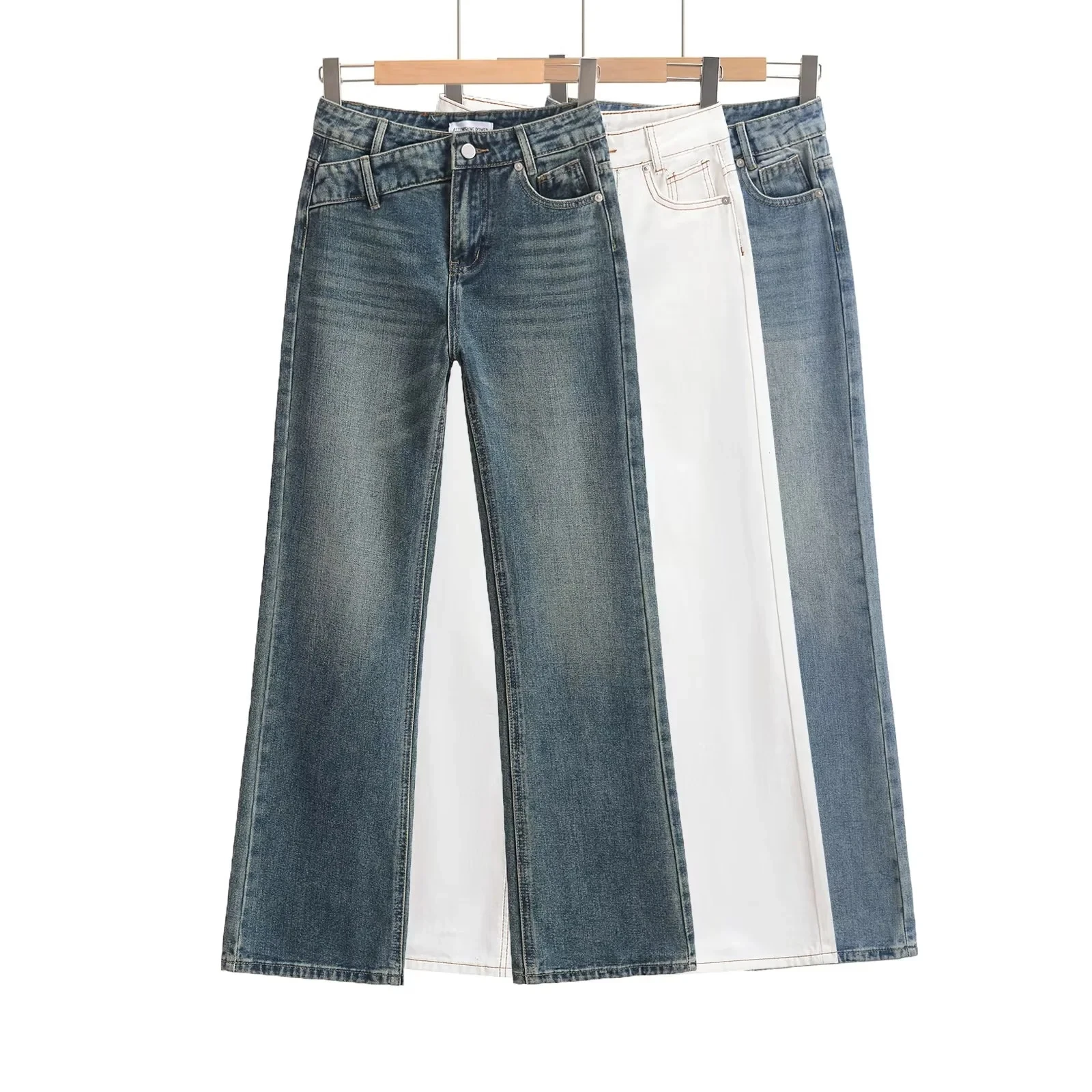 Американские повседневные широкие джинсовые джинсы, женские новые ретро тонкие свободные прямые длинные брюки с высокой талией, весна-осень
Американские повседневные широкие джинсовые джинсы, женские новые ретро тонкие свободные прямые длинные брюки с высокой талией, весна-осень