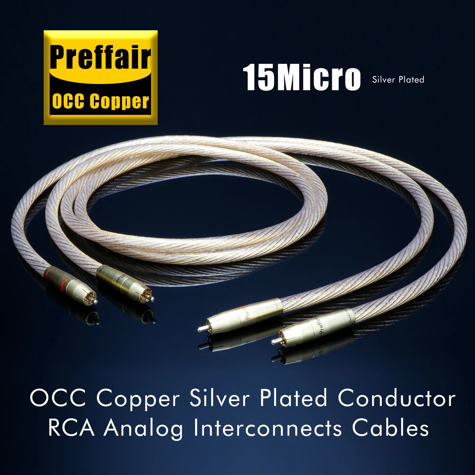 Hifi RCA Audio Cable OCC Silver Plated Signal Wire Gold Plated RCA to RCA connector XLR Interconnects Audiophile For Amplifier
Hifi RCA Audio Cable OCC Silver Plated Signal Wire Gold Plated RCA to RCA connector XLR Interconnects Audiophile For Amplifier