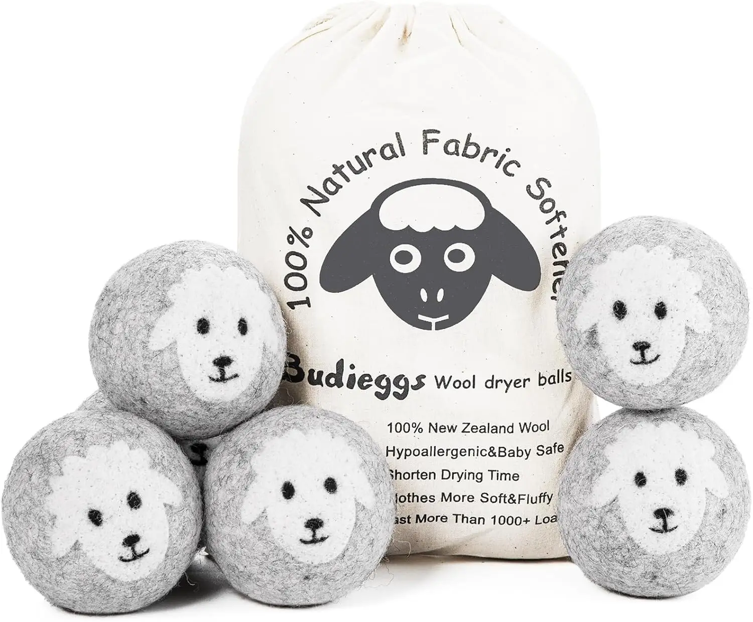 Organic Wool Dryer Balls 6-Pack, Chemical-Free Fabric Softener for 1000+ Loads, Hypoallergenic & Baby Safe
Organic Wool Dryer Balls 6-Pack, Chemical-Free Fabric Softener for 1000+ Loads, Hypoallergenic & Baby Safe