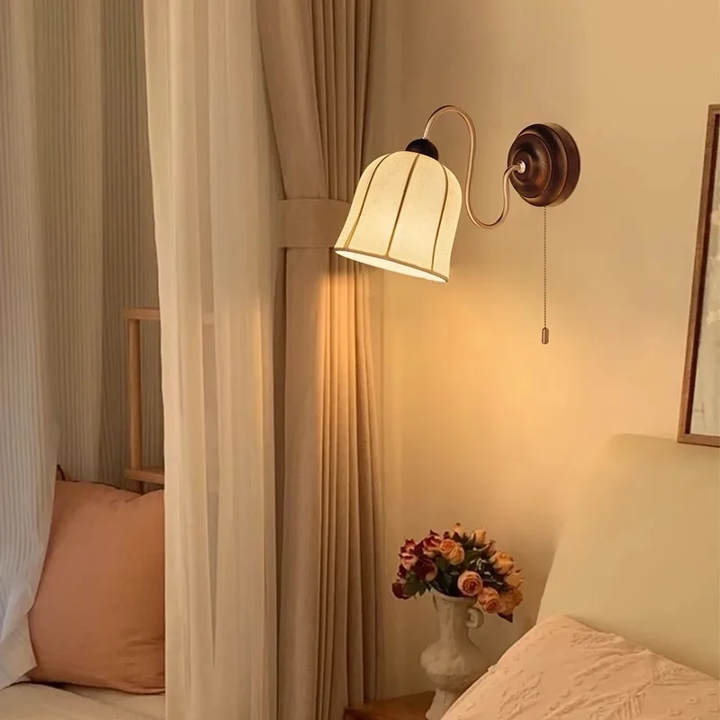SANDYHA Nordic Retro Wall Lamp Fabric With Cable Switch Bedside Lamp LED Ceiling Light For Bedroom Living Room Foyer Home Decor
SANDYHA Nordic Retro Wall Lamp Fabric With Cable Switch Bedside Lamp LED Ceiling Light For Bedroom Living Room Foyer Home Decor