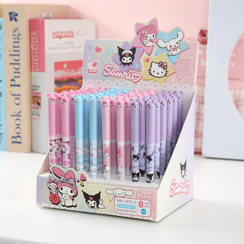 6Pcs Sanrio Kitty Erasable Gel Pen 0.5mm Blue Click Pen Cartoon Kuromi Write Instrument Student School Supplies Stationery Gift
6Pcs Sanrio Kitty Erasable Gel Pen 0.5mm Blue Click Pen Cartoon Kuromi Write Instrument Student School Supplies Stationery Gift