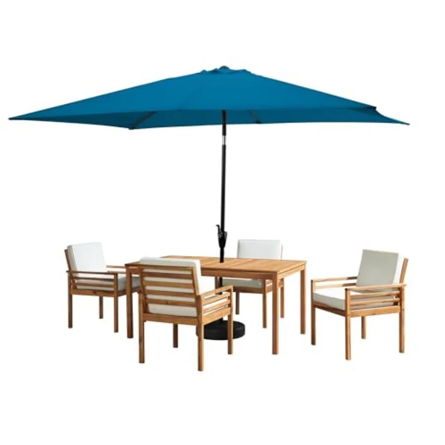 Okemo 6 Piece Outdoor Dining Set with Umbrella - Acacia Wood Outdoor Furniture Set with 63" Patio Table, 4 Patio Chairs, and 10
Okemo 6 Piece Outdoor Dining Set with Umbrella - Acacia Wood Outdoor Furniture Set with 63" Patio Table, 4 Patio Chairs, and 10