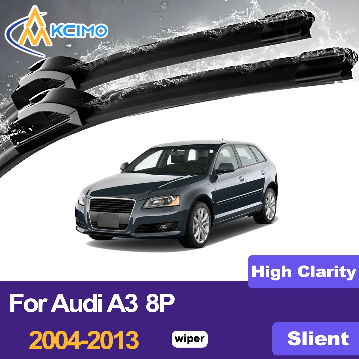 KCIMO 2PCS Front Windshield Wiper Blades For Audi A3 8P 2004-2013, Flexible Soft Rubber Quiet Clean Car Wipers
KCIMO 2PCS Front Windshield Wiper Blades For Audi A3 8P 2004-2013, Flexible Soft Rubber Quiet Clean Car Wipers