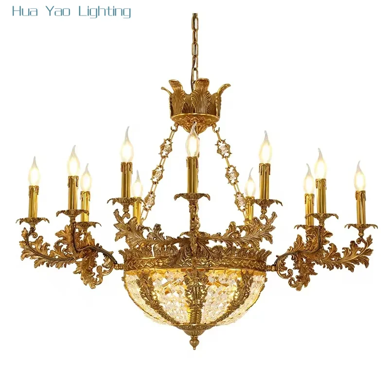 9 candles all-copper chandelier Baroque style all-copper crystal chandelier French living room villa retro luxury bedroom dining
9 candles all-copper chandelier Baroque style all-copper crystal chandelier French living room villa retro luxury bedroom dining