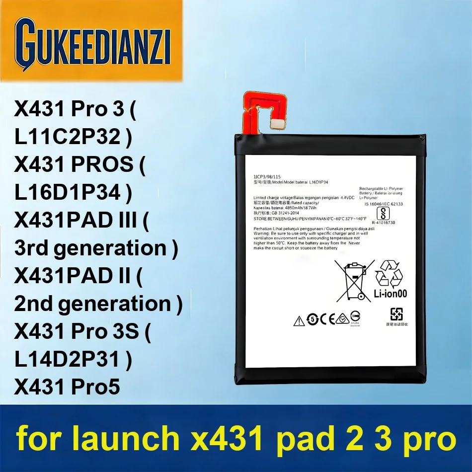 0-15000mAh For Launch X431 Pad 2 3 Pro Tablet Battery X431PAD Iii ( 3RD Generation ) X431PAD II ( 2ND Generation )
0-15000mAh For Launch X431 Pad 2 3 Pro Tablet Battery X431PAD Iii ( 3RD Generation ) X431PAD II ( 2ND Generation )