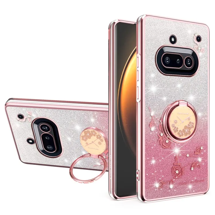 KADEM For Nothing Phone (3a) Case Ring Kickstand TPU Flowers Phone Cover Gradient Glitter - Rose Gold
KADEM For Nothing Phone (3a) Case Ring Kickstand TPU Flowers Phone Cover Gradient Glitter - Rose Gold