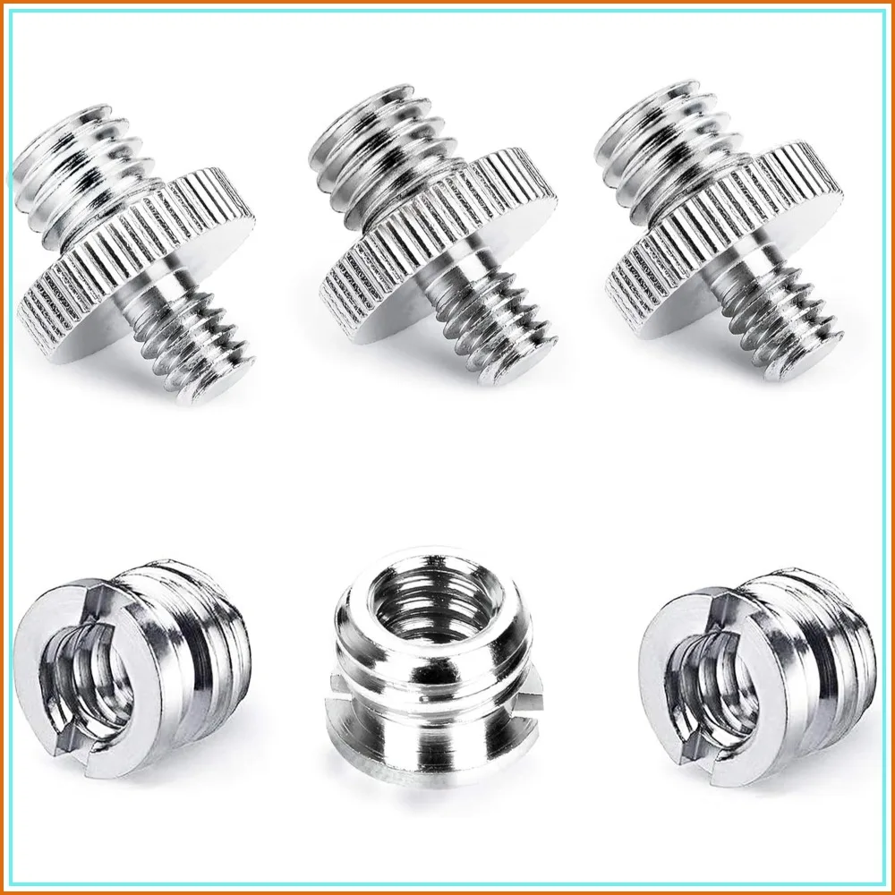1/4 to 3/8 Tripod Adapter Set - Camera Screw Mounts, 6 Pieces
1/4 to 3/8 Tripod Adapter Set - Camera Screw Mounts, 6 Pieces