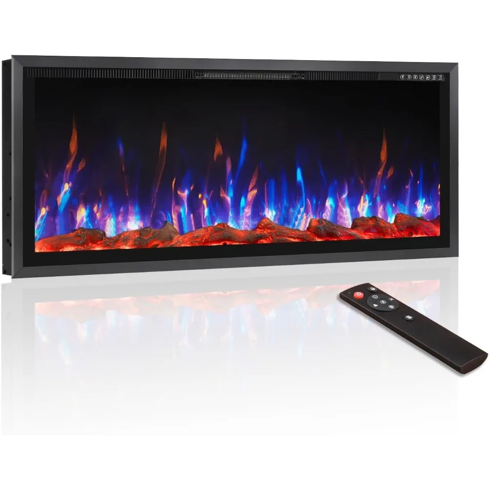 42" Electric Fireplace Inserts, Fire Places Electric Fireplace Wall Mounted or Recessed Insert, 1500/750W Aluminum Frame Firepla
42" Electric Fireplace Inserts, Fire Places Electric Fireplace Wall Mounted or Recessed Insert, 1500/750W Aluminum Frame Firepla