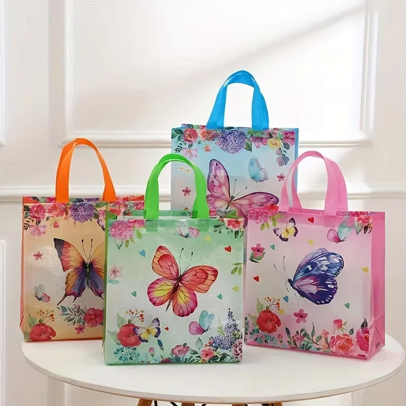 12pcs Gift Bags 9.06*8.66*4.33inch Non-woven Butterfly Print Pattern Waterproof Candy Bag Birthday Wedding Favors for Guests
12pcs Gift Bags 9.06*8.66*4.33inch Non-woven Butterfly Print Pattern Waterproof Candy Bag Birthday Wedding Favors for Guests