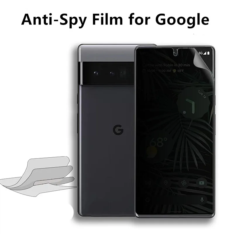 Матовая HD Прозрачная противошпионская Гидрогелевая мягкая пленка для Google Pixel 8 7 Pro 6 6A Противоударная Защитная пленка для конфиденциальности без стекла
Матовая HD Прозрачная противошпионская Гидрогелевая мягкая пленка для Google Pixel 8 7 Pro 6 6A Противоударная Защитная пленка для конфиденциальности без стекла
