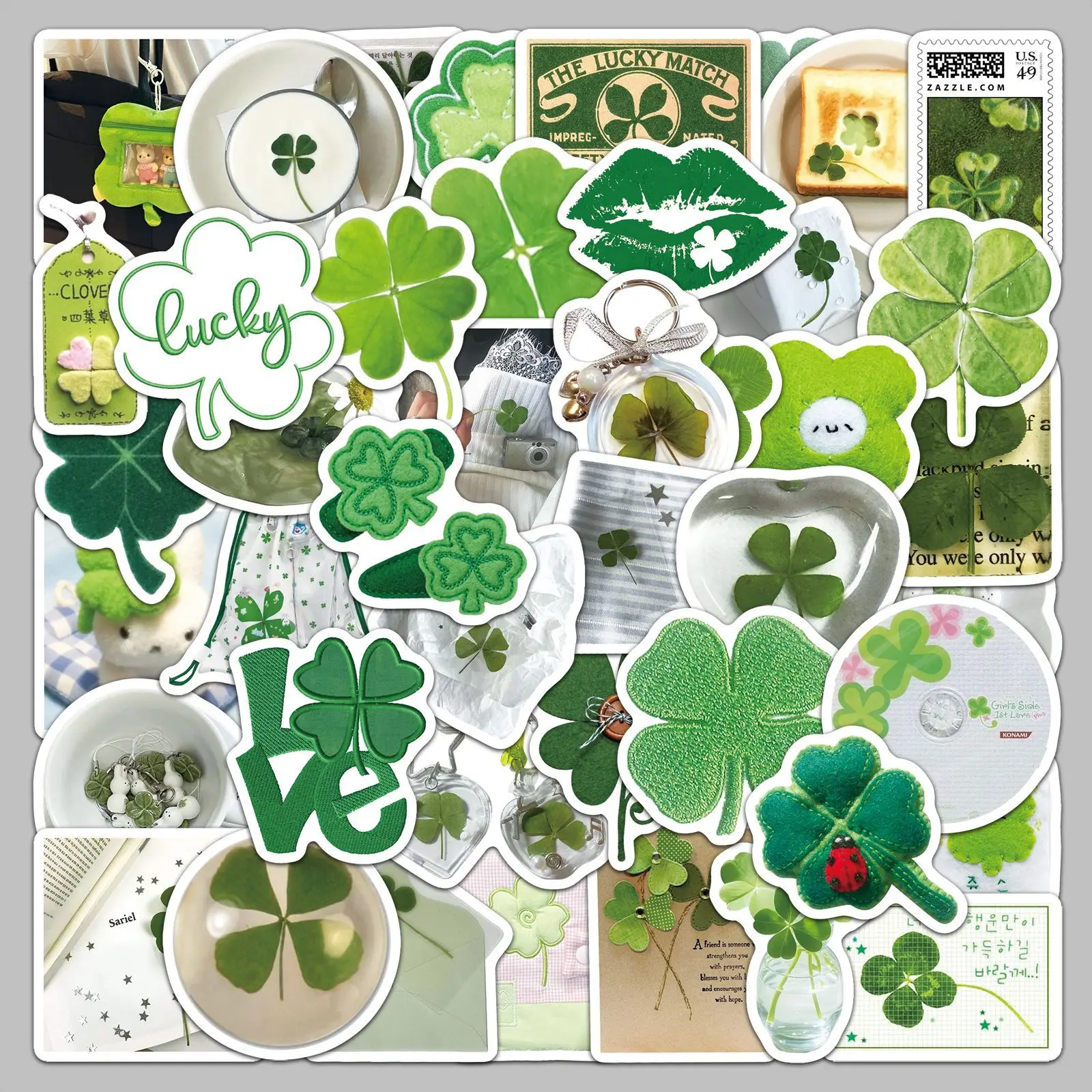 10/30/50PCS Cartoon Lucky Grass Four-leaf Grass Sticker DIY Decoration Waterproof Skateboard Notebook Graffiti Toy
10/30/50PCS Cartoon Lucky Grass Four-leaf Grass Sticker DIY Decoration Waterproof Skateboard Notebook Graffiti Toy