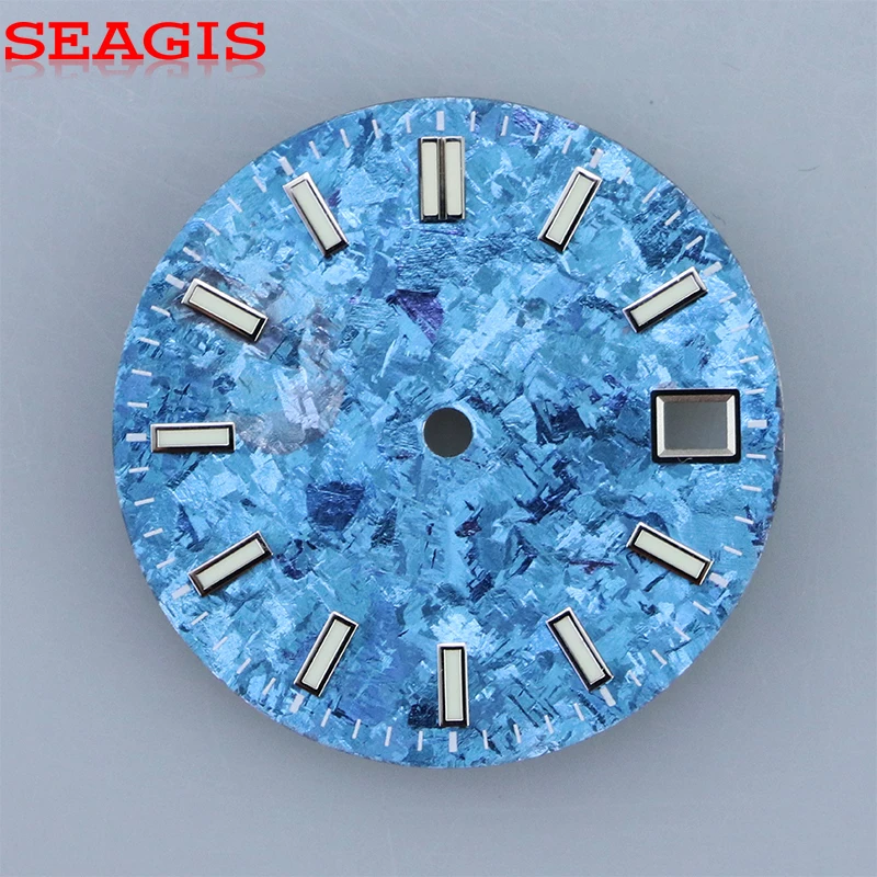 SEAGIS Ice CrystalTi, цветной синий циферблат, 28,5 мм, синяя люминесцентная подсветка, модификация циферблата NH35, без логотипа
SEAGIS Ice CrystalTi, цветной синий циферблат, 28,5 мм, синяя люминесцентная подсветка, модификация циферблата NH35, без логотипа