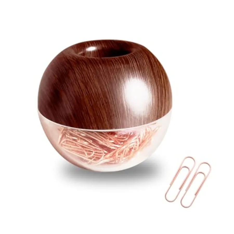 Walnut Wood Paper Clip Holder, Wooden Magnetic Paper Clip Dispenser with Rose Gold PaperClips 00pcs 28mm ." Cute Office Supplie
Walnut Wood Paper Clip Holder, Wooden Magnetic Paper Clip Dispenser with Rose Gold PaperClips 00pcs 28mm ." Cute Office Supplie