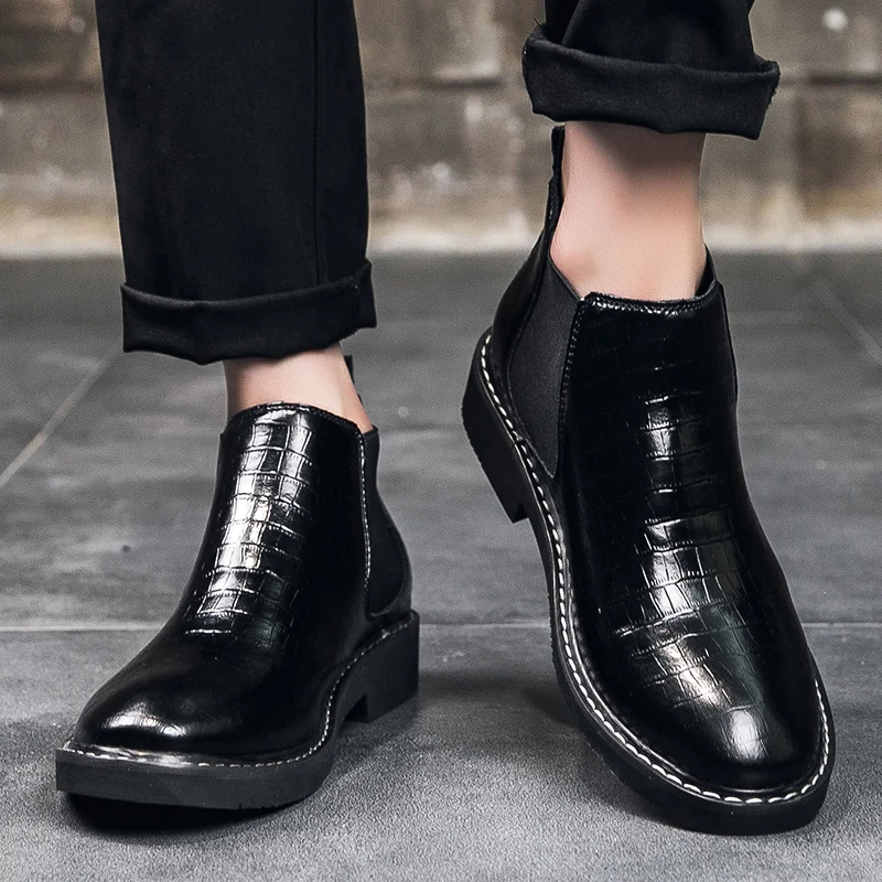 Boots Chelsea Shoes Business Genuine Leather Men Ankle Lifts Wedding Formal Man Dress Height Increase Sole 5cm Plus Size 38-46
Boots Chelsea Shoes Business Genuine Leather Men Ankle Lifts Wedding Formal Man Dress Height Increase Sole 5cm Plus Size 38-46