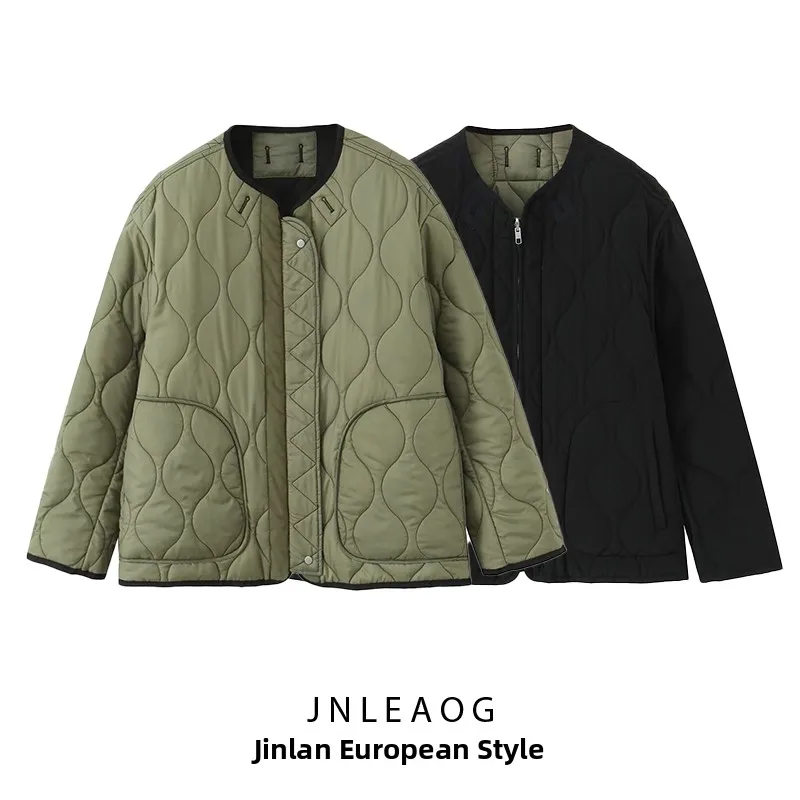 JNLEAOG Women's Double-Sided Cotton Jacket Street Style Straight Cut Long Sleeve Zipper Closure Color Fall 2025
JNLEAOG Women's Double-Sided Cotton Jacket Street Style Straight Cut Long Sleeve Zipper Closure Color Fall 2025