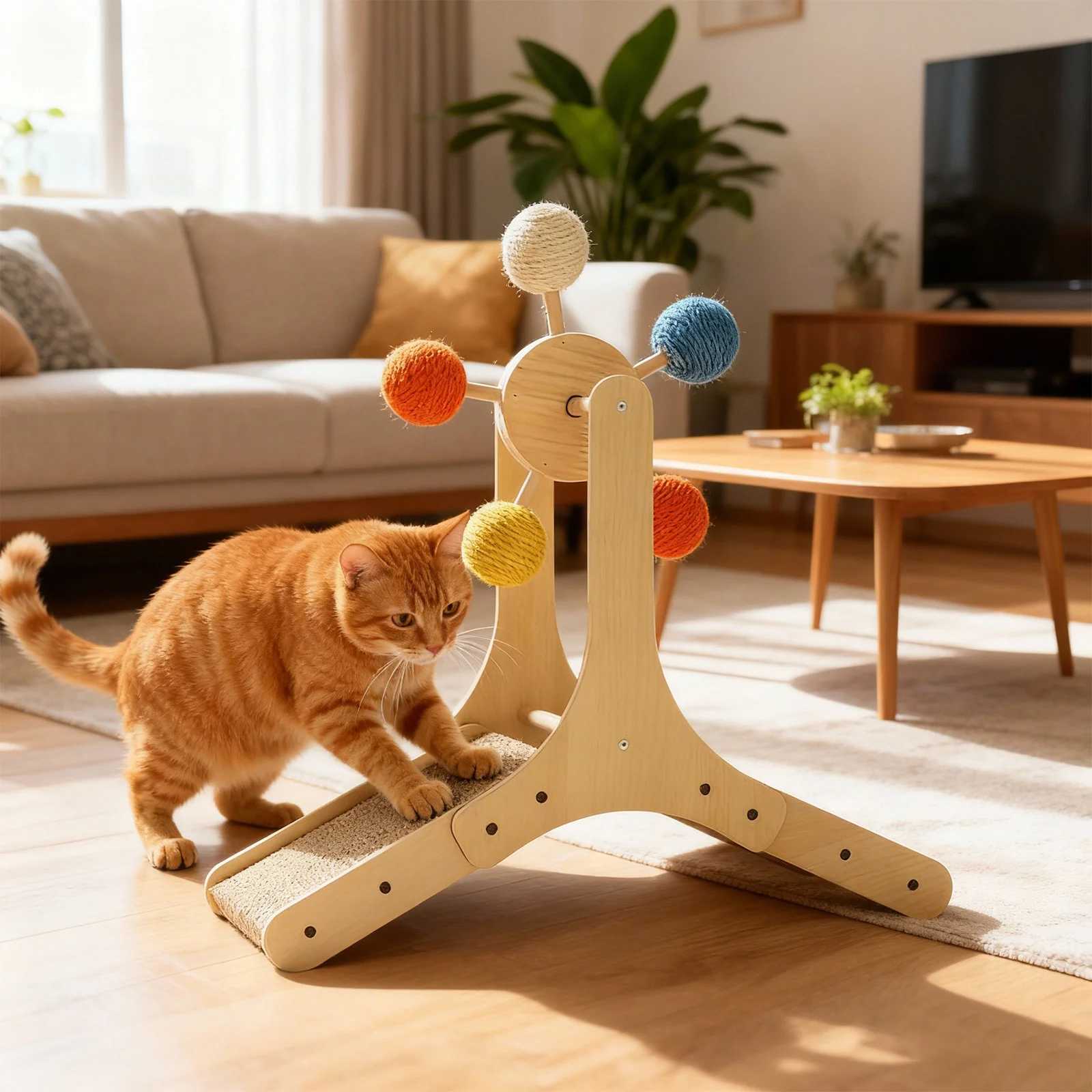 Вращающийся поворотный стол, колесо обозрения, игрушка для кошек, прочная износостойкая игрушка-когтеточка для кошек, интерактивная игрушка для кошек с сизалевыми шариками
Вращающийся поворотный стол, колесо обозрения, игрушка для кошек, прочная износостойкая игрушка-когтеточка для кошек, интерактивная игрушка для кошек с сизалевыми шариками