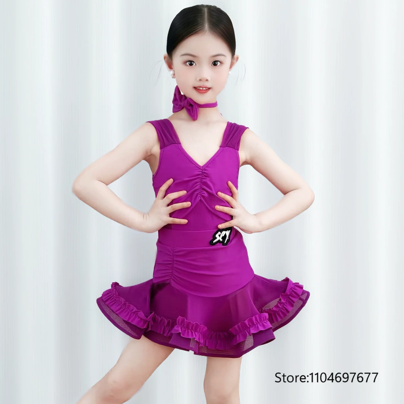 Girls Latin Dance Clothes Performance Costume Kids Latin Dress Rose red Sleeveless Cha Cha Rumba Competition Dance Dress
Girls Latin Dance Clothes Performance Costume Kids Latin Dress Rose red Sleeveless Cha Cha Rumba Competition Dance Dress