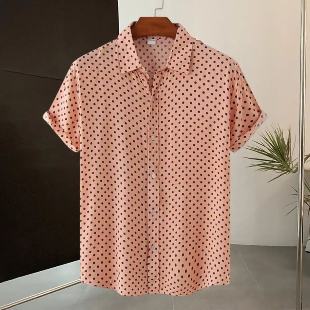 Men's Polka Dot Shirt Short Sleeve Lapel Hawaiian Shirt Summer Casual Button Blouse Top For Street Daily Wear Vacation Travel
Men's Polka Dot Shirt Short Sleeve Lapel Hawaiian Shirt Summer Casual Button Blouse Top For Street Daily Wear Vacation Travel