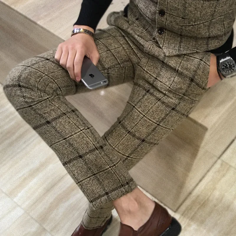 Fashion Boutique Thick Grid High Quality Business Suit Pants Mens Wedding Dress and Groom Suit Pants Male Trousers Party Dress
Fashion Boutique Thick Grid High Quality Business Suit Pants Mens Wedding Dress and Groom Suit Pants Male Trousers Party Dress