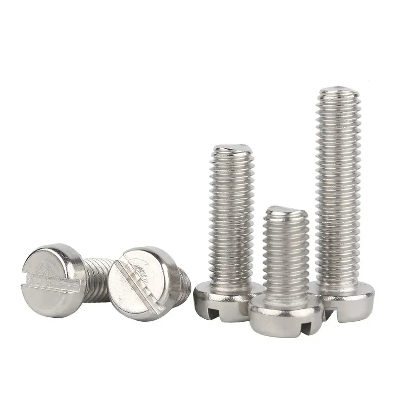 304 Stainless Steel Slotted Cheese Head Screw Set M1.6-M5 / DIN84 Full Thread Round Head Screws for Precision Equipment
304 Stainless Steel Slotted Cheese Head Screw Set M1.6-M5 / DIN84 Full Thread Round Head Screws for Precision Equipment