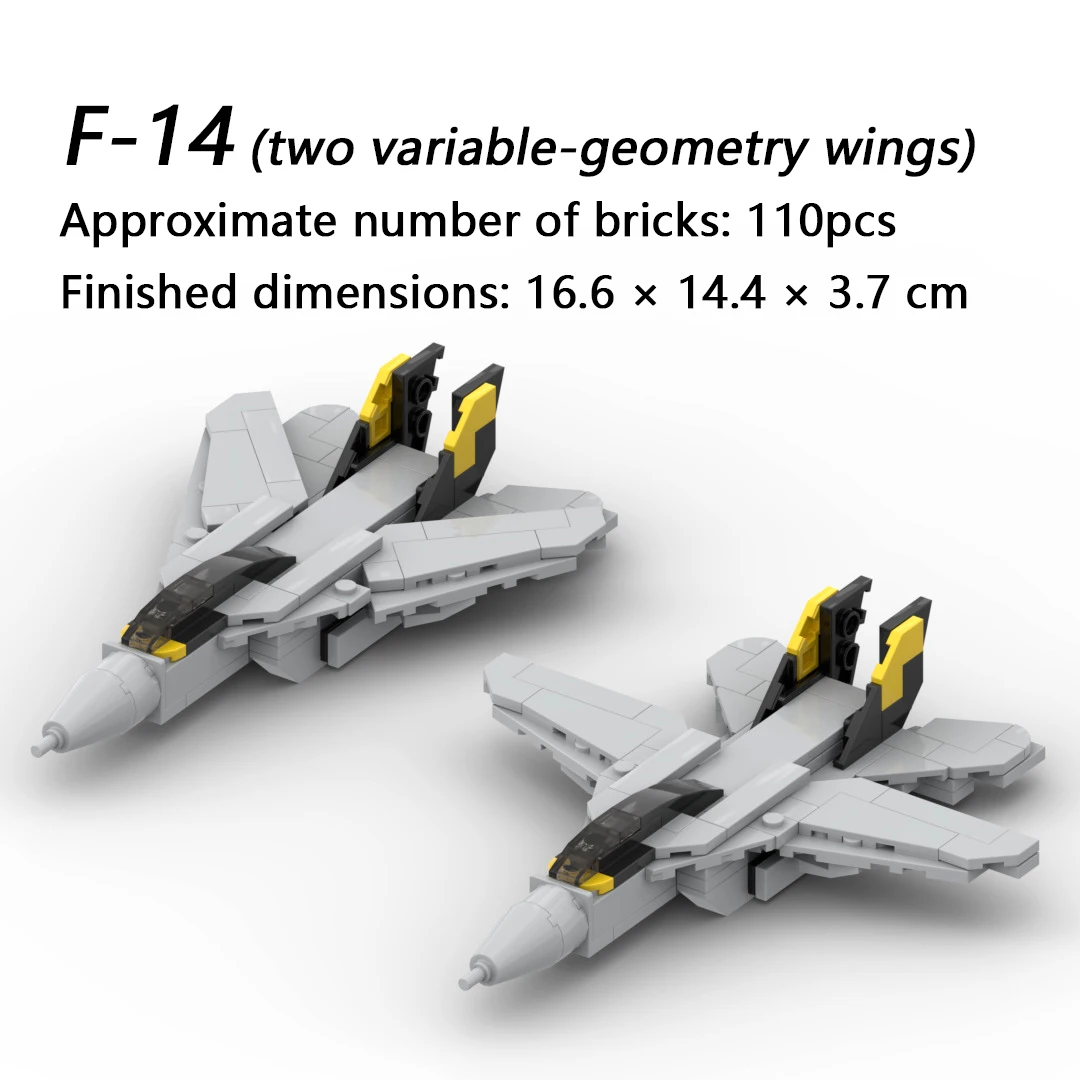 Строительные блоки MOC F-14, истребитель на ножной основе, двухрежимное переменное крыло, строительный блок «большой кот», игрушка для мальчиков, военная модель
Строительные блоки MOC F-14, истребитель на ножной основе, двухрежимное переменное крыло, строительный блок «большой кот», игрушка для мальчиков, военная модель