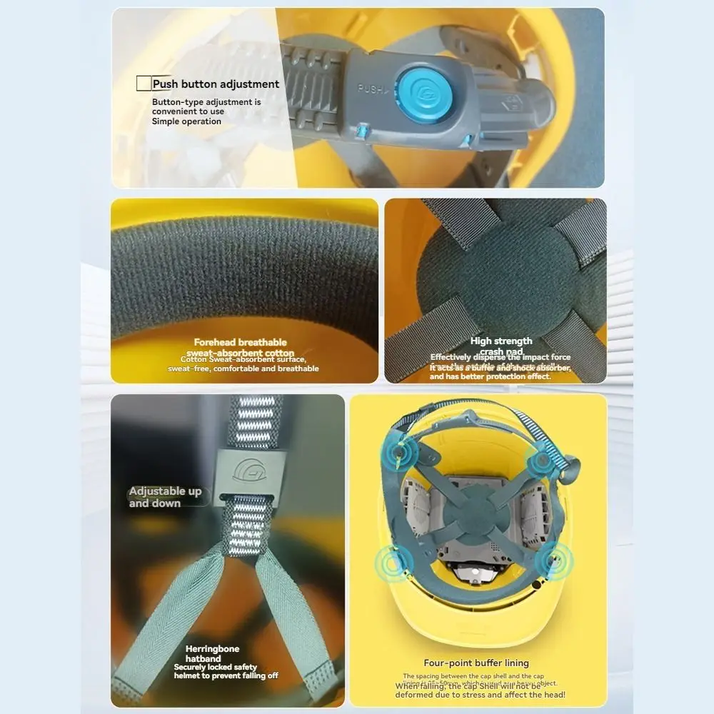 4 Gears Rechargeable Fan Helmet Waterproof Adjustable Safety Helmet with Fans Power Bank 1/2/4pcs Fans Site Protective Cap
4 Gears Rechargeable Fan Helmet Waterproof Adjustable Safety Helmet with Fans Power Bank 1/2/4pcs Fans Site Protective Cap