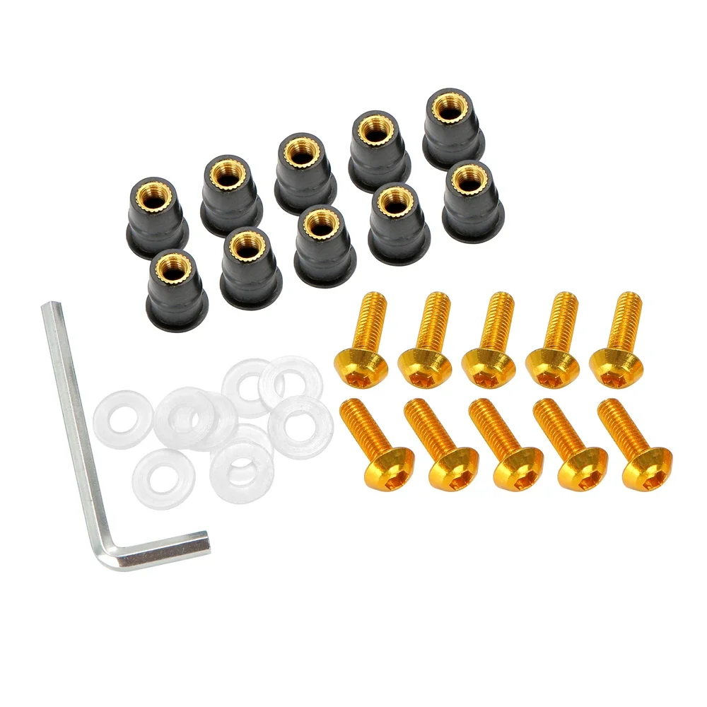 10pcs/set Motorcycle Universal Windscreen Rubber Nuts Fairing Cowl Mounting Screw Windshield Deflectors Bolts Screws Accessories
10pcs/set Motorcycle Universal Windscreen Rubber Nuts Fairing Cowl Mounting Screw Windshield Deflectors Bolts Screws Accessories