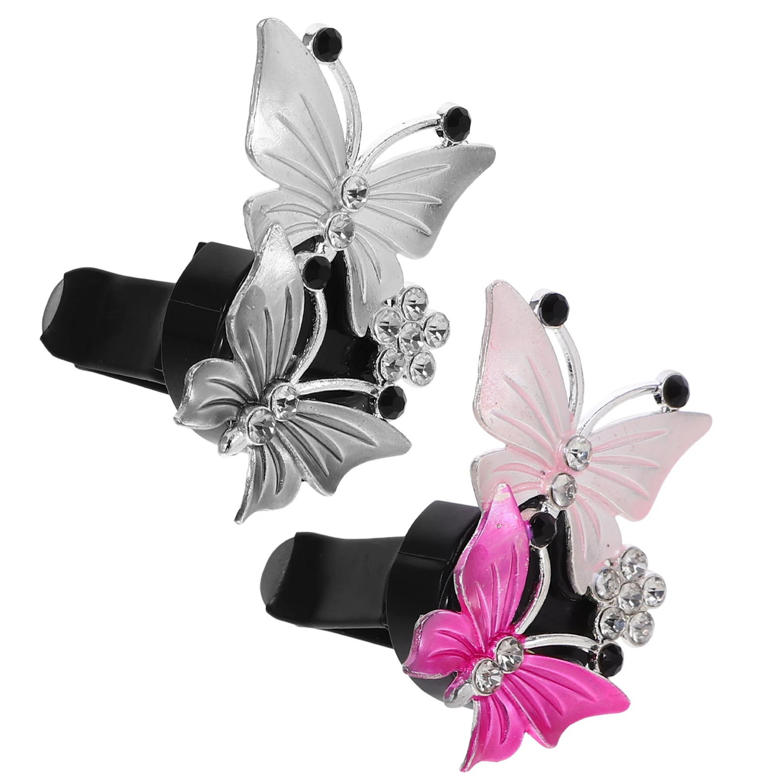 2Pcs Car Aromatherapy Clip Zinc Alloy Butterfly Vent Accessories Air Freshener Rhinestone Stylish Car Decor Pink Gray
2Pcs Car Aromatherapy Clip Zinc Alloy Butterfly Vent Accessories Air Freshener Rhinestone Stylish Car Decor Pink Gray