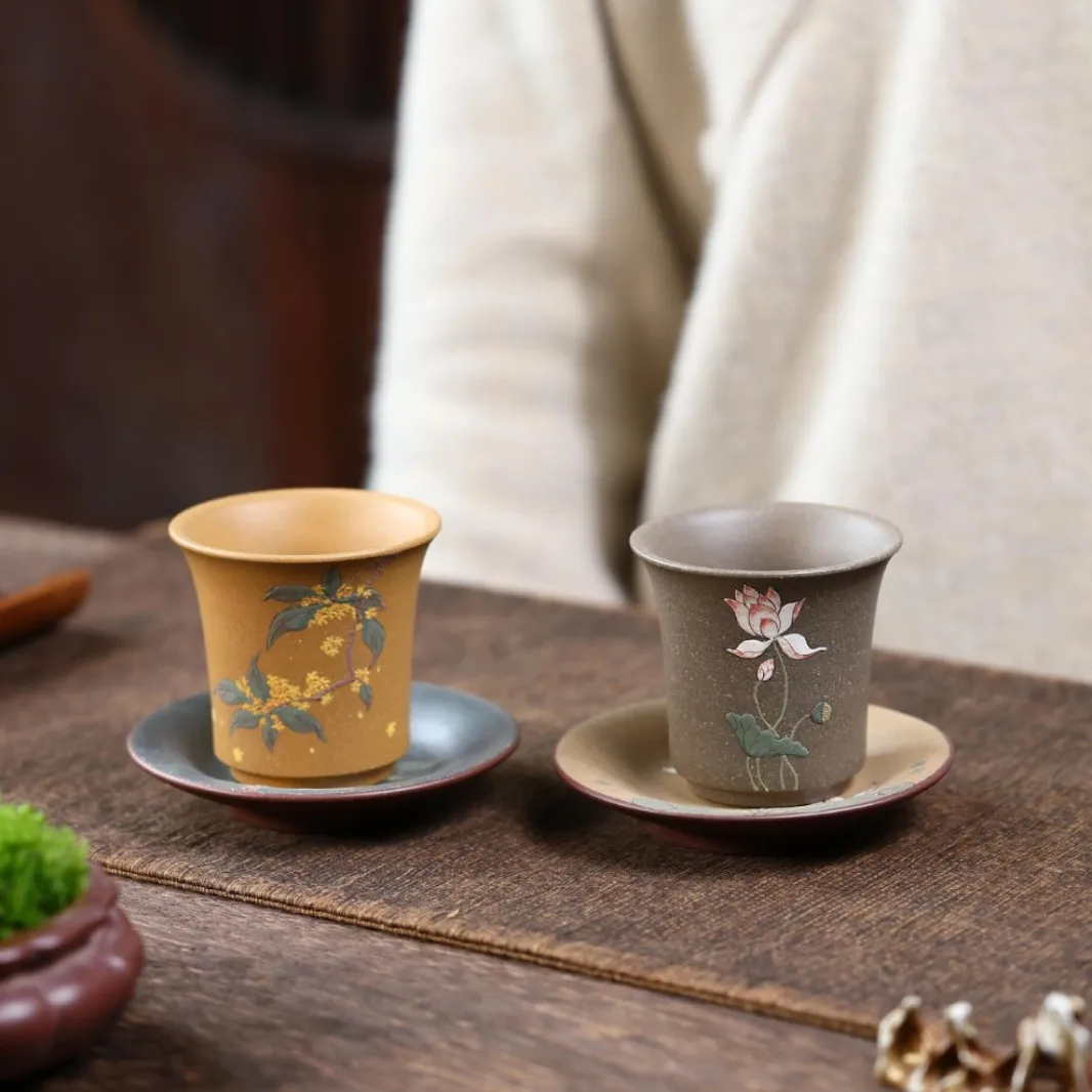 Fine Purple Clay Painted Set, And One Saucer, High-End Host Cup, Chinese-Style Personal Tea Cup
Fine Purple Clay Painted Set, And One Saucer, High-End Host Cup, Chinese-Style Personal Tea Cup