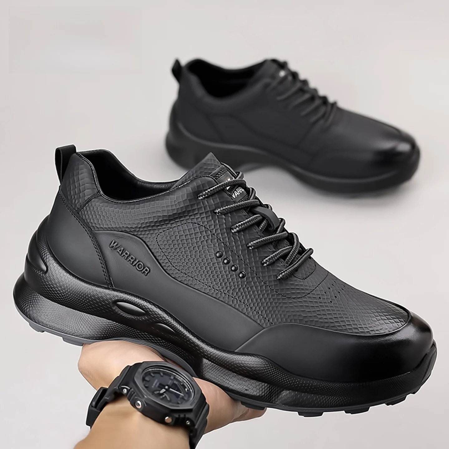 Мужские повседневные ботинки Warrior из натуральной кожи, водонепроницаемые, нескользящие, для спорта и отдыха, осень-зима, новинка
Мужские повседневные ботинки Warrior из натуральной кожи, водонепроницаемые, нескользящие, для спорта и отдыха, осень-зима, новинка