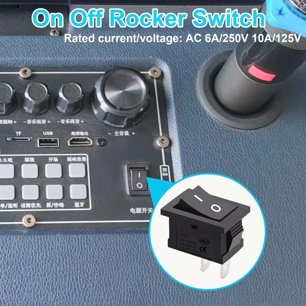 Small Rocker 2 Pin Round Rocker Switch 12 Volt DC ON-OFF SPST Switch Black 2nd Gear, 2nd Foot Circular Switch RV Use
Small Rocker 2 Pin Round Rocker Switch 12 Volt DC ON-OFF SPST Switch Black 2nd Gear, 2nd Foot Circular Switch RV Use