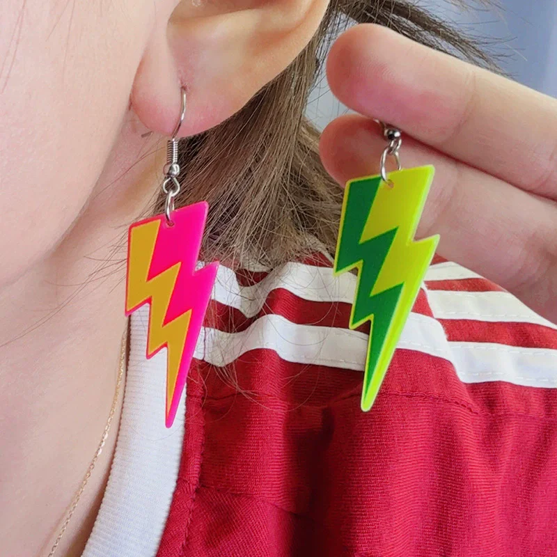 New Design Geometric Earrings Fluorescent Color Lightning Triangle Acrylic Personalized Trend Earrings Fashion Popular Earrings
New Design Geometric Earrings Fluorescent Color Lightning Triangle Acrylic Personalized Trend Earrings Fashion Popular Earrings