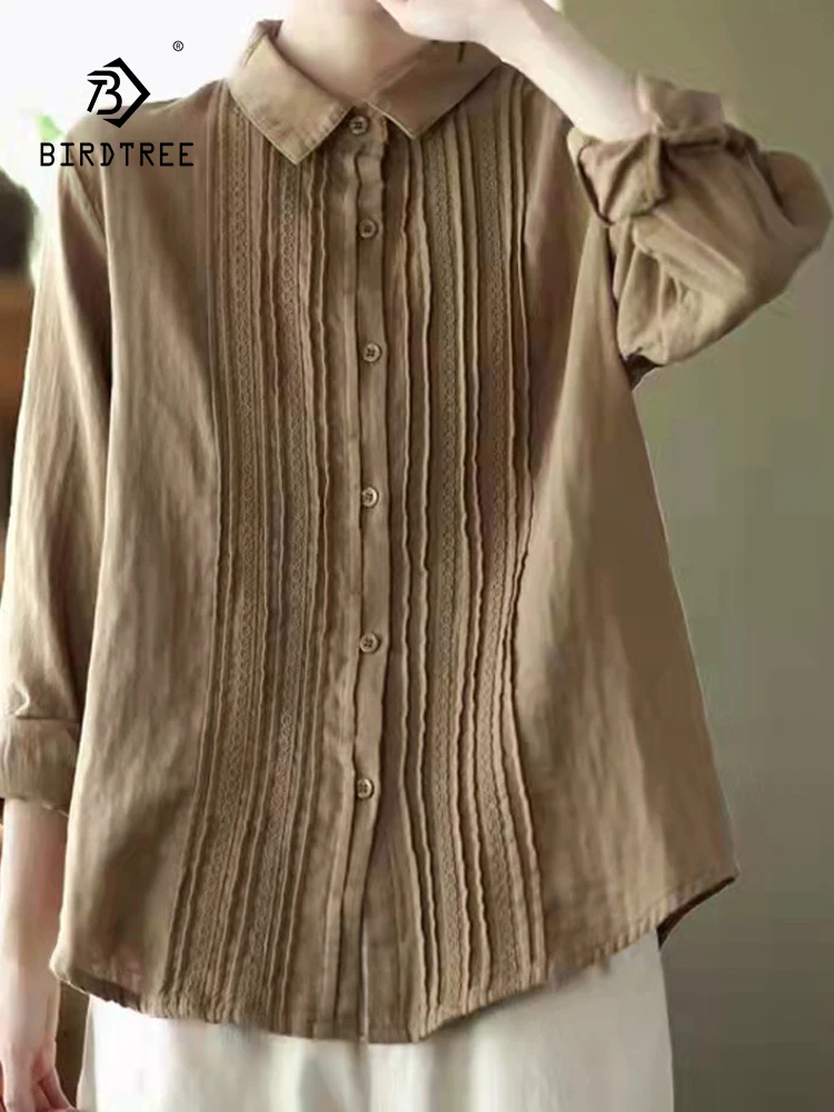 New Spring Cotton Yarn Shirt Women Lapel Long Sleeve Versatile Fashion Top Girl Casual Lace Commute Blouses 2024 Autumn T44389QC
New Spring Cotton Yarn Shirt Women Lapel Long Sleeve Versatile Fashion Top Girl Casual Lace Commute Blouses 2024 Autumn T44389QC
