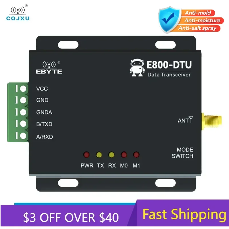Модем RS485 LoRa, промышленное цифровое радио, 433 МГц, 20 дБм, FEC, беспроводной передатчик COJXU, модуль LoRa на большие расстояния 3 км
Модем RS485 LoRa, промышленное цифровое радио, 433 МГц, 20 дБм, FEC, беспроводной передатчик COJXU, модуль LoRa на большие расстояния 3 км