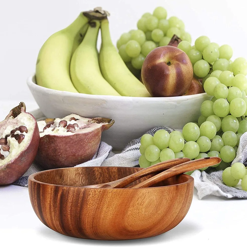 9.5 Inch Wood Bowl, Wooden Salad Bowl, Large Wood Bowl for Food, Fruits, Salads and Decoration CX
9.5 Inch Wood Bowl, Wooden Salad Bowl, Large Wood Bowl for Food, Fruits, Salads and Decoration CX