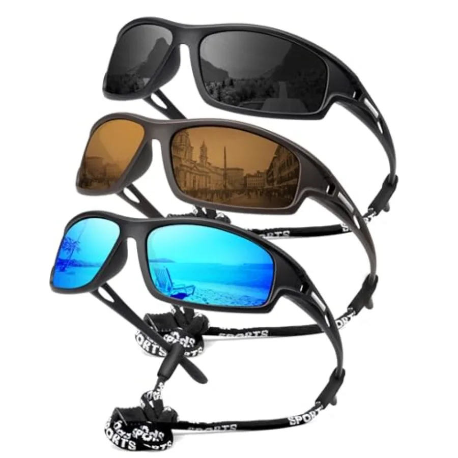 NSSIW Polarized Sunglasses-for-Men-Women Sports Mens-Sunglasses: Wrap Around Sun Glasses UV400 Running Fishing Golf 3 Packs
NSSIW Polarized Sunglasses-for-Men-Women Sports Mens-Sunglasses: Wrap Around Sun Glasses UV400 Running Fishing Golf 3 Packs